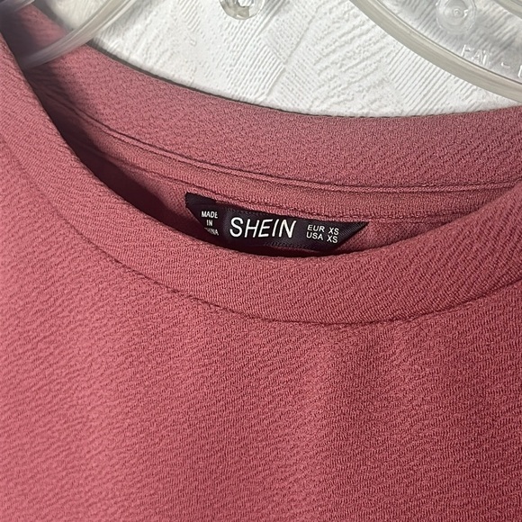 ❤️ 🆕 SHEIN Solid Raglan Sleeve Peplum Top size XS - Picture 6 of 7